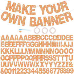 116 PCS A-Z DIY Letter Banner Kit Make Your Own Banner Including 111 Letters and