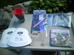 Star Wars Party Bundle – Candles, Cups, Plates, Napkins, Table Cloth, Balloons