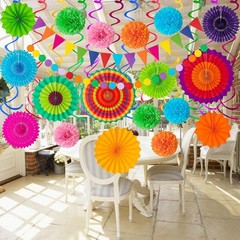 32Pcs Cinco De Mayo Decorations Fiesta Party Multicolor