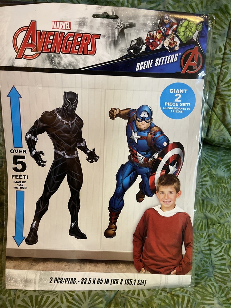 Marvel Avengers Birthday Party Scene Setters Captain America Black Panther NEW