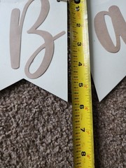 Pre-Strung 6ft Oh Baby Banner Neutral Baby Shower Decorations Woodland