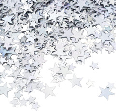 60 Grams Glitter Silver Star Sequins and Spangles, Metallic Glitter Foil Confet