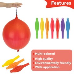 36PCS Punch Balloons 16Inch Punching Balloon Assorted Balloons with Rubber Band