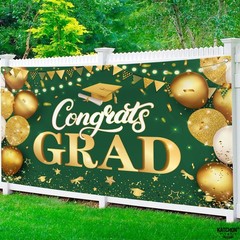 XtraLarge Congrats Grad Banner – 72×44 Inch, Congratulations Banner | Grad Backd