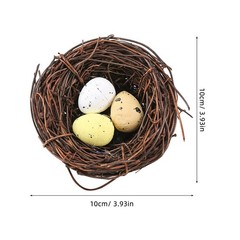 4 Pcs Cozy Woven Bird Nest Egg Design Artificial Nests Artifcial Birds