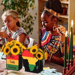 12 PCS Black History Month Decoration Flower Paper Vase Centerpiece Table