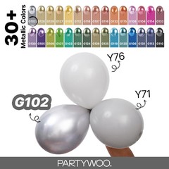 Silver Balloons 140 pcs Different Sizes of 18 12 10 5 Inch Silver Balloon Arc…