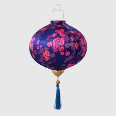 Vintage Floral Hanging Lantern Cloth Lantern Performance Party Festival Decor