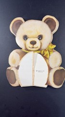 VTG 1986 Beistle Teddy Bear Die Cut Party Decor Honeycomb Baby Shower USA Made