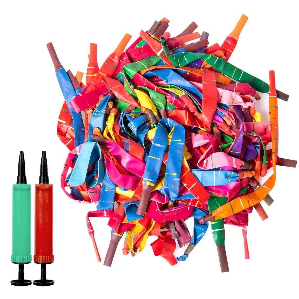 100pcs Rocket Balloons with Two Air Pump Colorful Giant Rocket Balloons for P…
