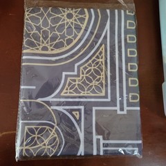 Ramadan Eid Mosque Banner Navy Gold Islam Wall Decor Tapestry 6×3.5ft NEW