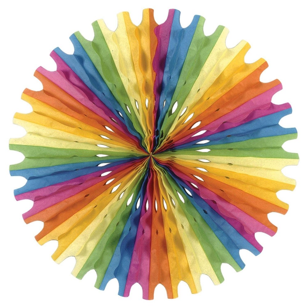 Beistle Multi-Color Art-Tissue Fan – General Occasion | Party Supply