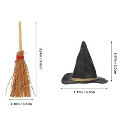 10Pcs Reusable Wizard Caps and Mini Witch Hats for Halloween Decoration Set