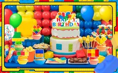 Building Blocks Party Decorations 53 Pcs Lego Birthday Supplies Balloons Banner