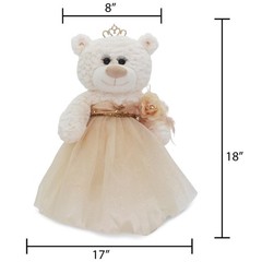 Classic Size Quinceañera Bear Elegant Dress Gift Keepsake 15 Años B14631-34G