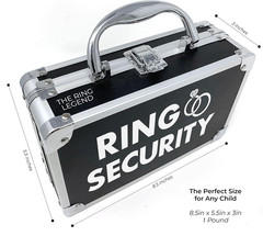 Ring Security Ring Bearer Briefcase with Padded Slits to Hold Rings – Ring Beare