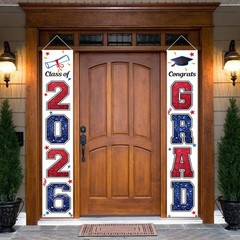KMUYSL Graduation Decorations Class of 2026, Red & Blue Congrats Grad Banner …