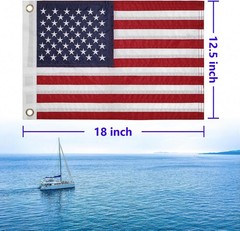 Durable 12.5×18 American Boat Flag with Brass Grommets – Flag for Any Occasion