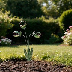 Rust Resistant Metal Flytrap For Sculpture for Outdoor Garden Yard Lawn Decor