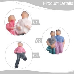 Figures People 1:87 Scale Model Railway Mixed Painted Passengers Accessories