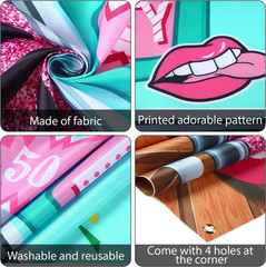 50S Party Decorations Back to 50’S Rock and Roll Banner Rocking Backdrop 1950S S