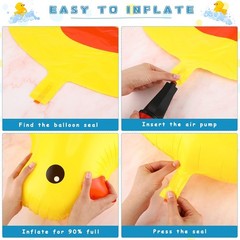 113 Pcs Yellow Duck Balloon Arch Garland Kit 12 10 5 Yellow White Latex Ballo…