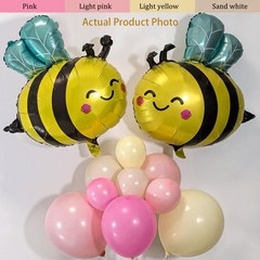 Bee Balloon Arch Kit Pink and Yellow Balloon Arch with Bee Balloons Gold Conf…