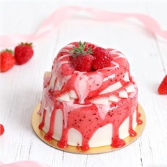 Fake Cake Dessert Artificial Cream Strawberry Jam Cupcake Faux Food Model