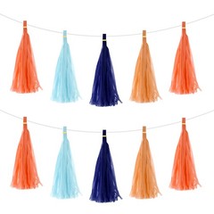 20Pcs 5 Colors Tassel Garland Banner with Rope