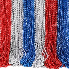 4th of July Accessories: 120pc Beaded Necklaces Party Favors