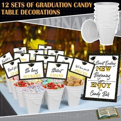 25 Pcs Graduation Candy Buffet Party Decoration Graduation Table Candy Bar Sn…