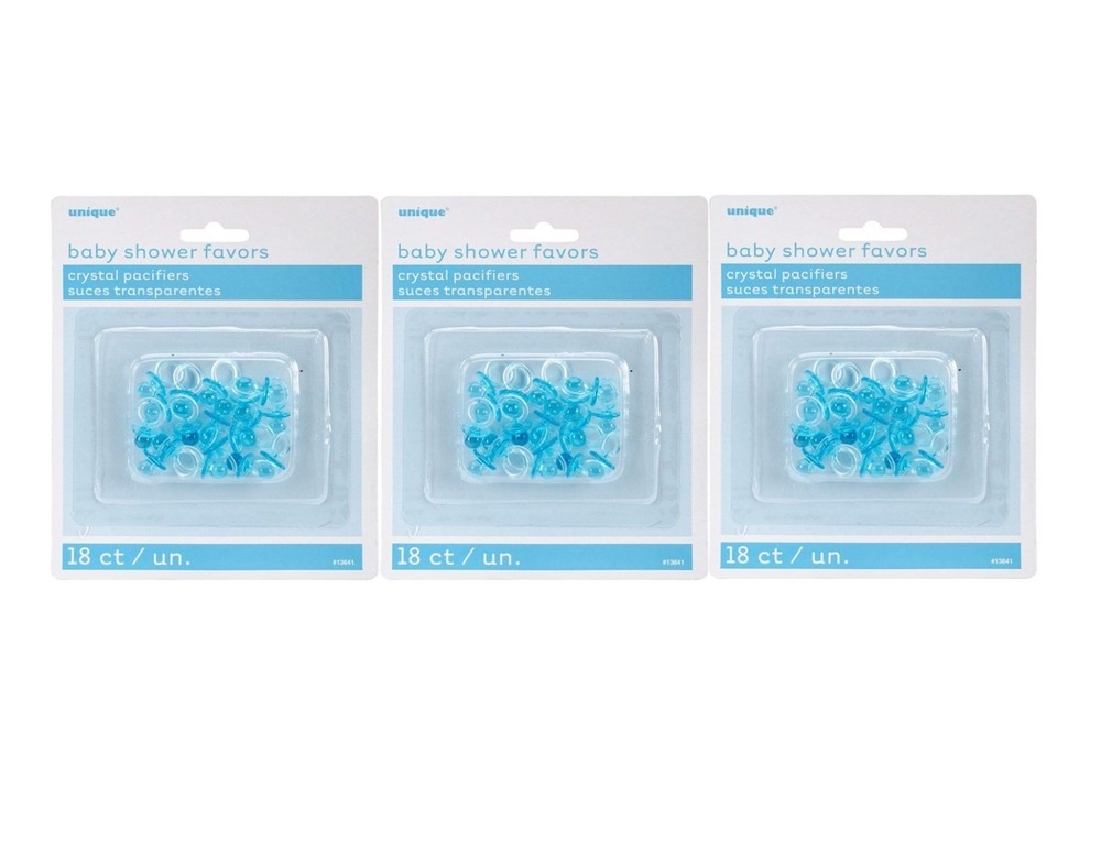Blue Pacifier Baby Shower Favor Charms 54ct Decorations