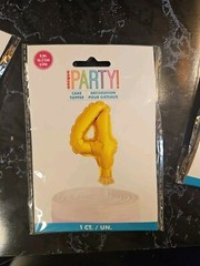 3×Number 4 Cake Topper Ballon. 5 Inches Tall.