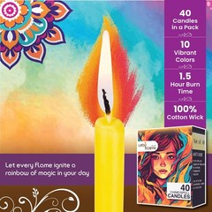 Spell Candles (40 Candles) – One Shipping Charge! Set of 40, Multicolor
