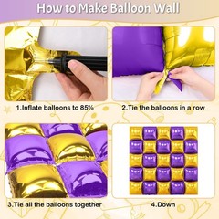 Purple and Gold Graduation Decorations 2026, Purple Gold Graduation Balloon A…