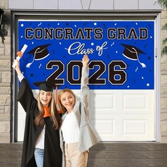 Graduation Party Decorations 2026 Plastic Backdrop – 65″ x 32.7″ Congrats Gra…