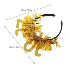2pcs 2027 New Year Hair Hoop, Sequin Happy New Year Headband Tiara Sparkling