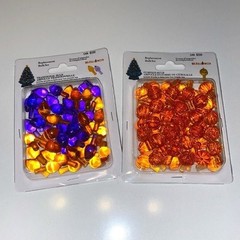 2 Packs Halloween Plastic Mini Light Bulbs Covers Trees Pumpkins Orange Purple