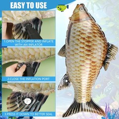6 Pcs Fish Balloons,Inflatable Realistic Carp Tuna Fish Balloons for Gone