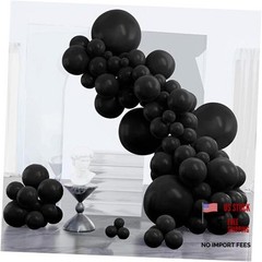 Black Balloons 152 pcs Different Sizes of 18 12 10 5 Inch Black Black-y18