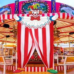 3Pcs Halloween Circus Carnival Party Decorations Clown Party Door Banner Backdro