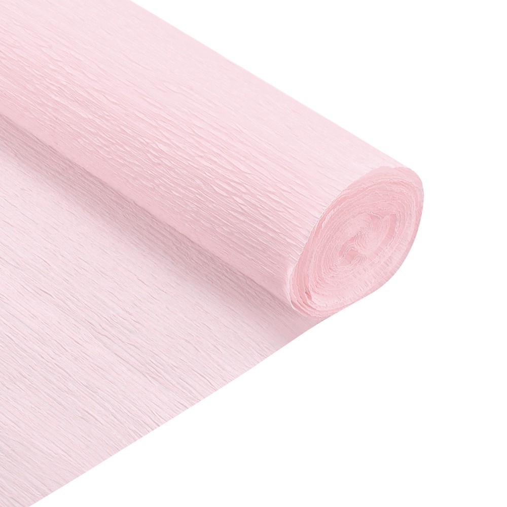 Crepe Paper Roll Crepe Paper Decoration 6.9ft Long 20 Inch Wide, Light Pink