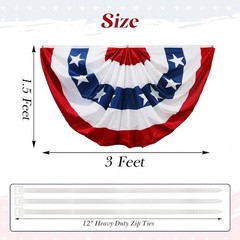 Versatile Patriotic Bunting – 1.5×3 FT Ideal for Flag Day and Celebrations