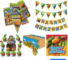 HTF Dinosaur Train Birthday Party Supplies Decor Napkins Banner Table Cover 77pc