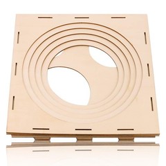 Fireboomoon 9 Holes Collapsible Wood 12x12x12 Inch (Pack of 1), Orange