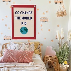 Classroom Decor,Motivational Wall Decor,Go Change the World Kid Linen Canvas …