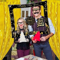 , New Years Photo Booth Props Frame Set – 30 Inch- Pack of 38 | New Years Eve…