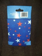 Holiday Patriotic July 4th Cake Banner and 4Can Cooler Set
