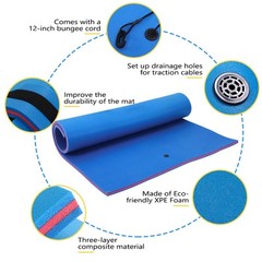 12′ Floating Water Mat, Foam Water Floating Pad, Tear-Resistant XPE Foam, Lil…