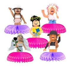 Party Supplies birthday decoration balloon topper banner roblox cupcake GIRL